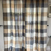 Archaeo Küchenvorhang, Kariert, 132 X 114 Cm, Mokka-braun – 100% Baumwolle, Halbtransparent
